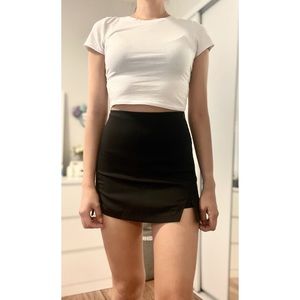 YesStyle Black Mini Skort with two Slits